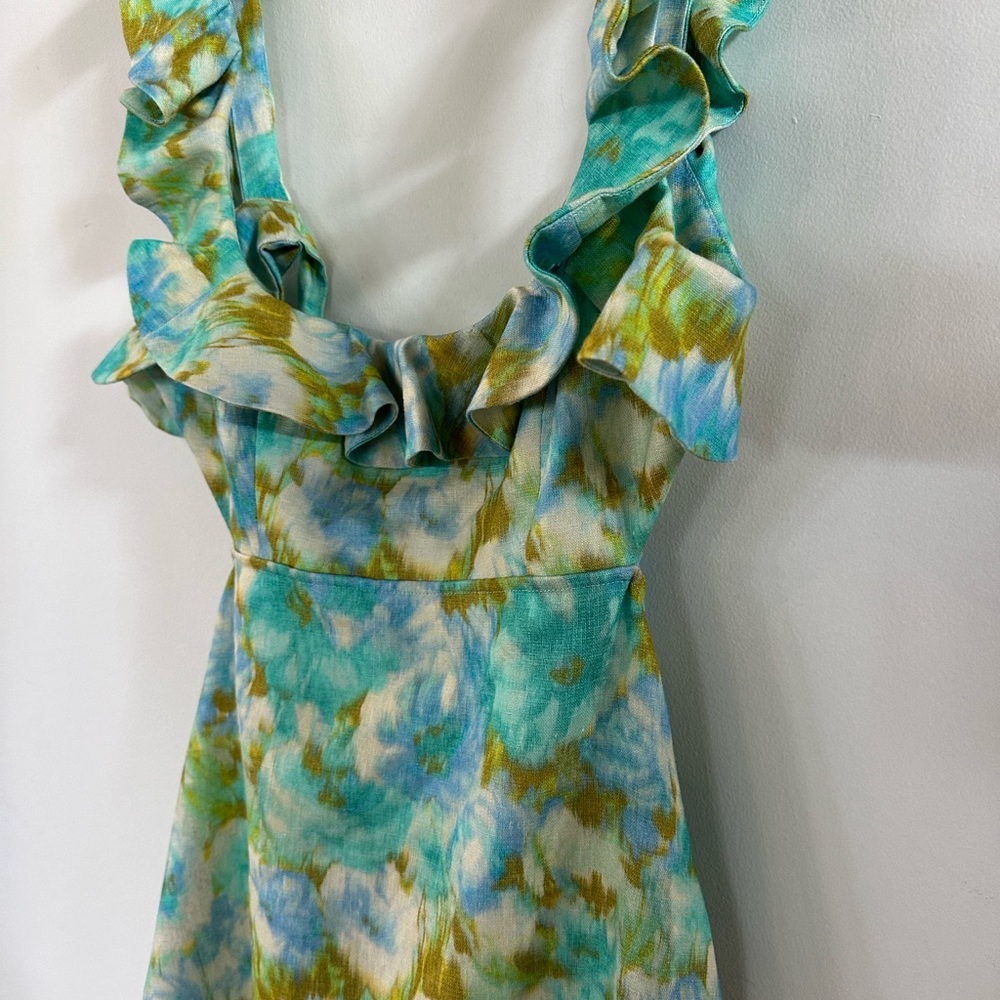 NWT Zimmermann High Tide Frill Midi Dress (US8) - Picture 3 of 9